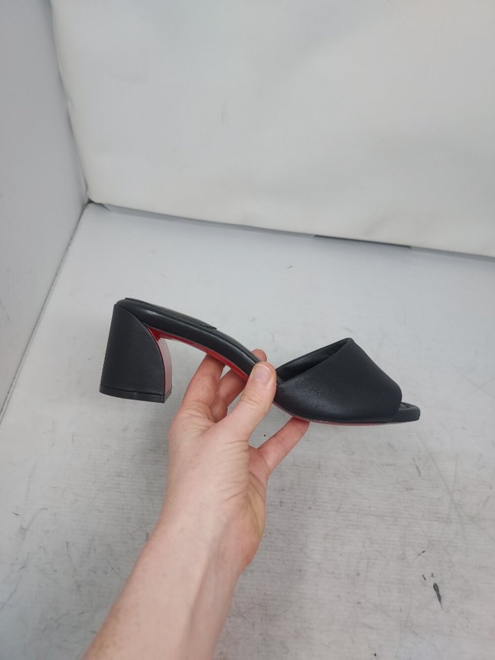 Christian Louboutin Black Jane Leather Heel Sandal - Picture 3 of 13
